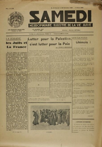Samedi N°34 ( 26 novembre 1938 )